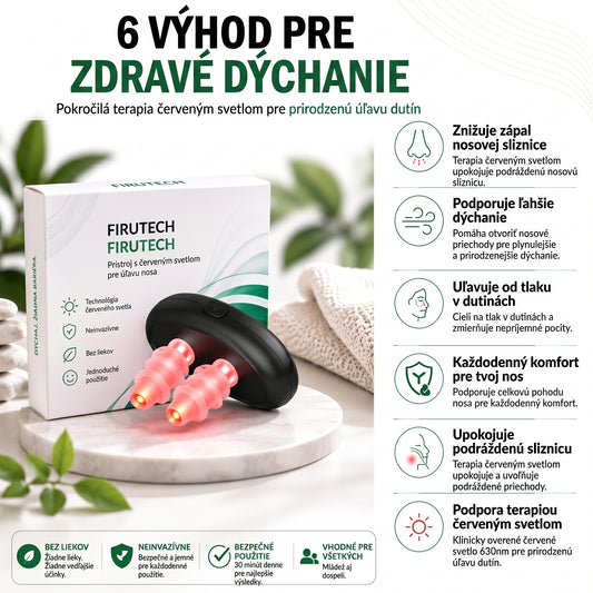 FiruTech Sinus Licht Pro – Prírodná úľava pre nos červeným svetlom