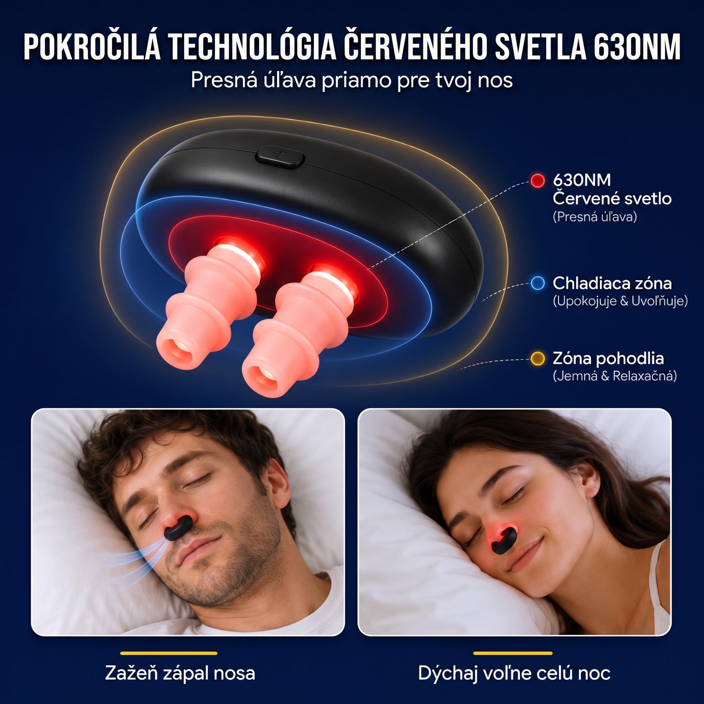 FiruTech Sinus Licht Pro – Pokojné noci bez chrápania